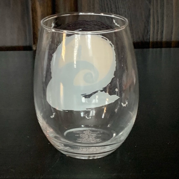 Nightmare Before Christmas Jack & Sally 20oz Tear Drop Glass - NIB - Picture 9 of 14